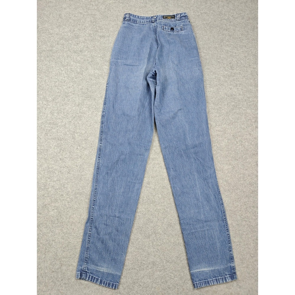 Vintage Rocky Mountain Jeans Womens 24 Blue Med Wash High Rise Tapered Denim - Picture 3 of 9
